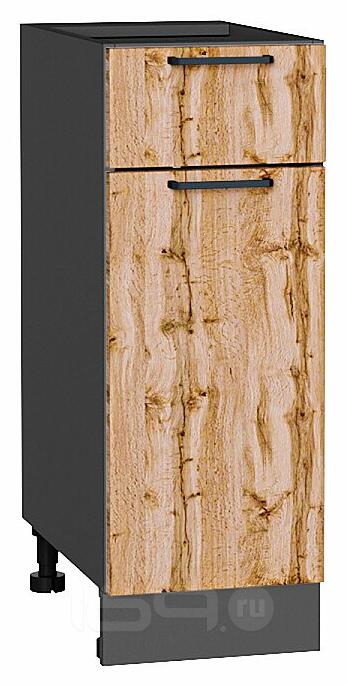 Шкаф нижний с 1-ой дверцей и ящиком Флэт Wotan Oak 2S/Graphite 816*300*478