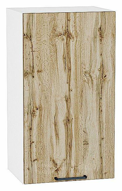 Шкаф верхний с 1-ой дверцей Флэт Wotan Oak 2S/Белый 716*400*318