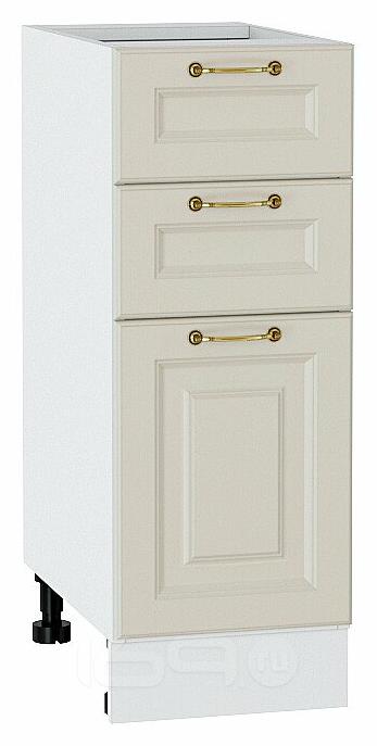 Шкаф нижний с 3-мя ящиками Ницца Агат/Белый 816*300*478