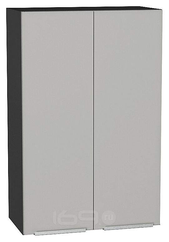 Шкаф верхний с 2-мя дверцами Фьюжн Silky Light Grey Graphite 920*600*320