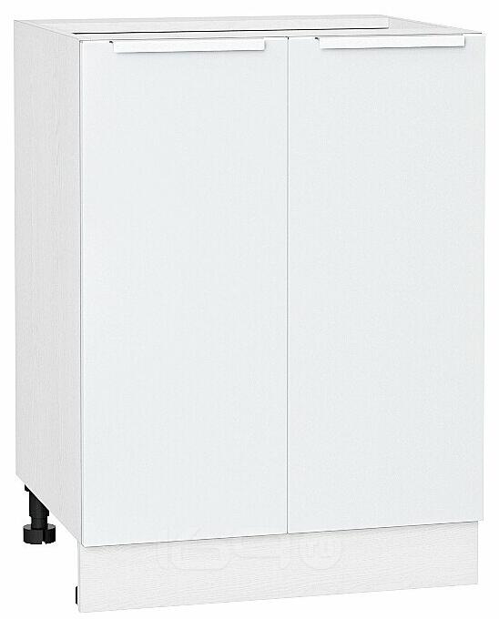 Шкаф нижний с 2-мя дверцами Фьюжн Н 600 Silky White-Белый