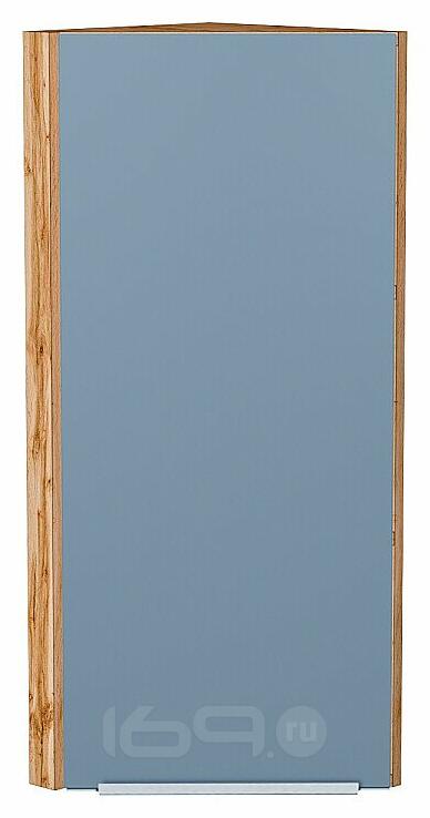 Шкаф верхний торцевой Фьюжн Silky Blue Дуб Вотан 920*300*306