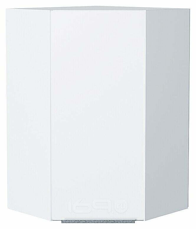 Шкаф верхний угловой Фьюжн Silky White Белый 920*600*600
