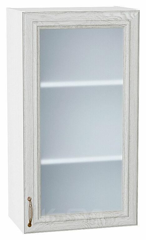 Шкаф верхний с 1-ой остекленной дверцей Шале White Dreamline Белый 920*500*320