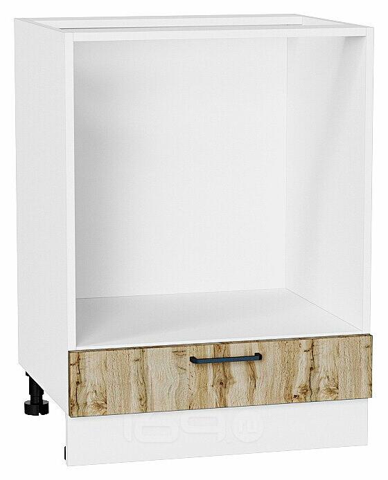 Шкаф нижний под духовку Флэт Wotan Oak 2S/Белый 816*600*476