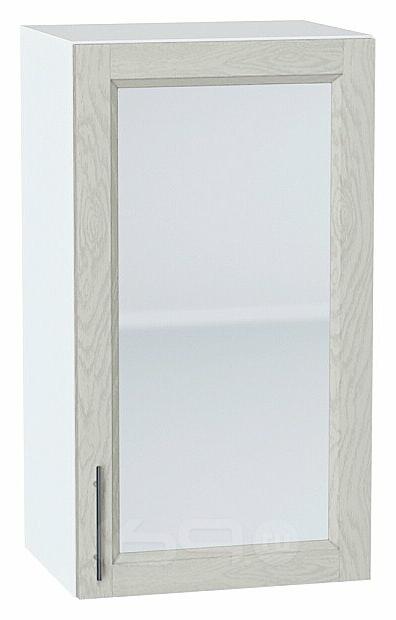Шкаф верхний с 1-ой остекленной дверцей Сканди Cappuccino Softwood Белый 716*400*320