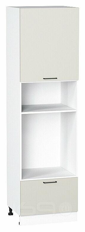 Шкаф пенал с 1-ой дверцей и ящиком под технику Флэт Cashmere In 2S/Белый 2132*600*574