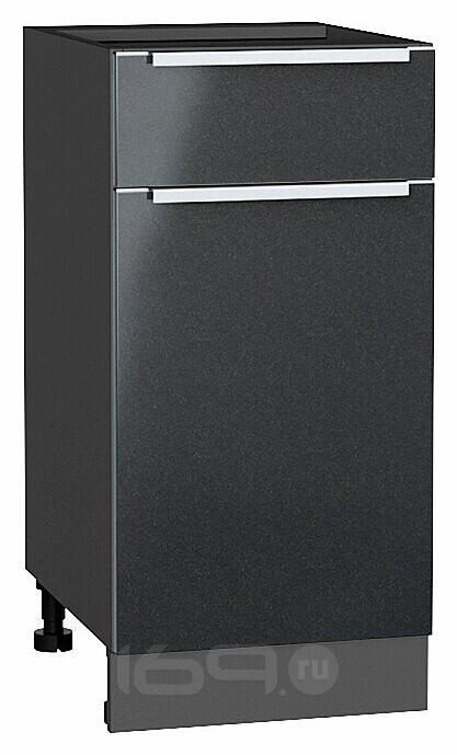 Шкаф нижний с 1-ой дверцей и ящиком Фьюжн Anthracite Graphite 816*400*480