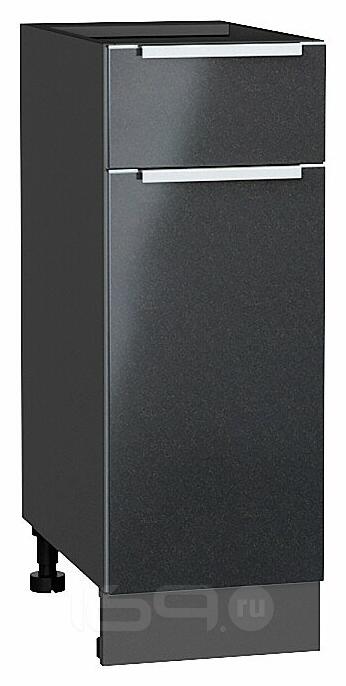 Шкаф нижний с 1-ой дверцей и ящиком Фьюжн Anthracite Graphite 816*300*480