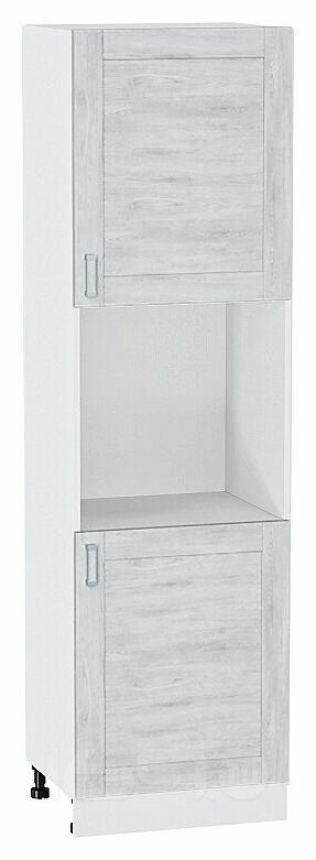 Шкаф пенал с 2-мя дверцами под технику Лофт Nordic Oak/Белый 2132*600*576