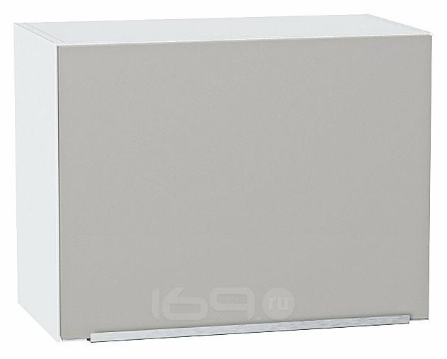Шкаф верхний горизонтальный Фьюжн Silky Light Grey Белый 460*600*318