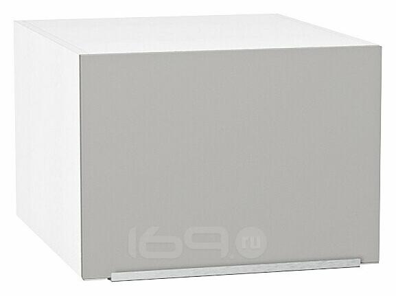 Шкаф верхний горизонтальный глубокий Фьюжн Silky Light Grey Белый 358*500*576