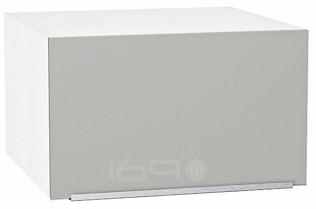 Шкаф верхний горизонтальный глубокий Фьюжн Silky Light Grey Белый 358*600*576