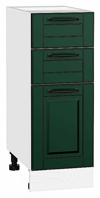 Шкаф нижний с 3-мя ящиками Дублин Special Green/Белый 816*300*478