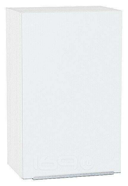Шкаф верхний с 1-ой дверцей Фьюжн Silky White Белый 716*450*320
