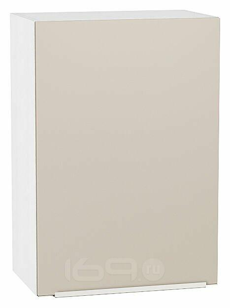 Шкаф верхний с 1-ой дверцей Фьюжн Cream Silk/Белый 716*500*320