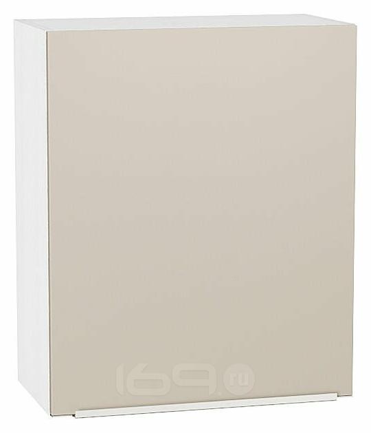 Шкаф верхний с 1-ой дверцей Фьюжн Cream Silk/Белый 716*600*320
