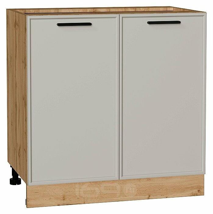 Шкаф нижний с 2-мя дверцами Фрейм Grey Silk Дуб Вотан 816*800*484