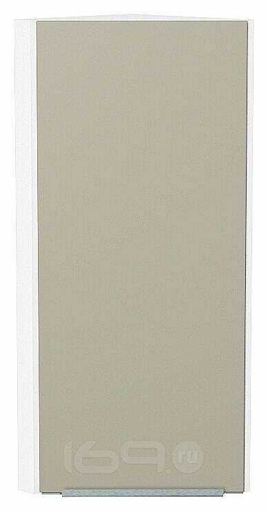 Шкаф верхний торцевой Фьюжн Silky Grey Белый 920*300*306
