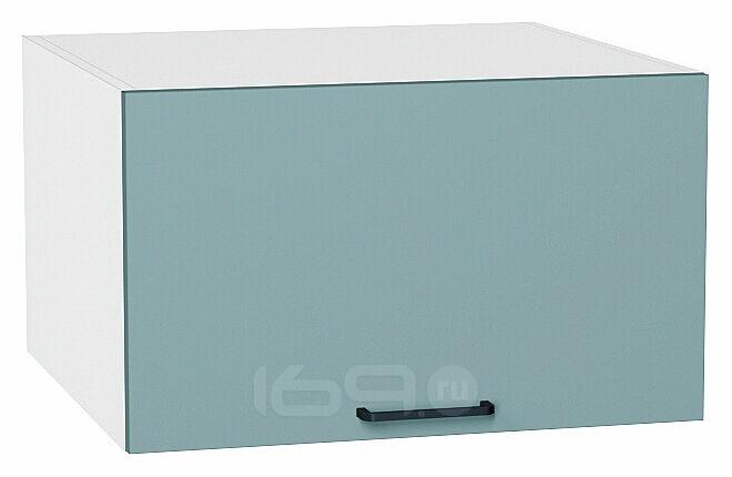 Шкаф верхний горизонтальный глубокий Флэт Grey-green In 2S/Белый 358*600*574