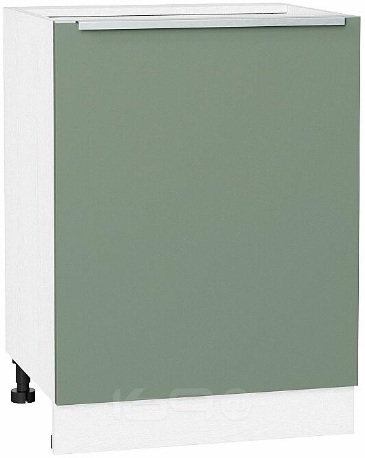 Шкаф нижний с 1-ой дверцей Фьюжн Н 600 Silky Mint-Белый