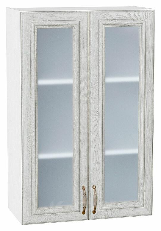 Шкаф верхний с 2-мя остекленными дверцами Шале White Dreamline Белый 920*600*320