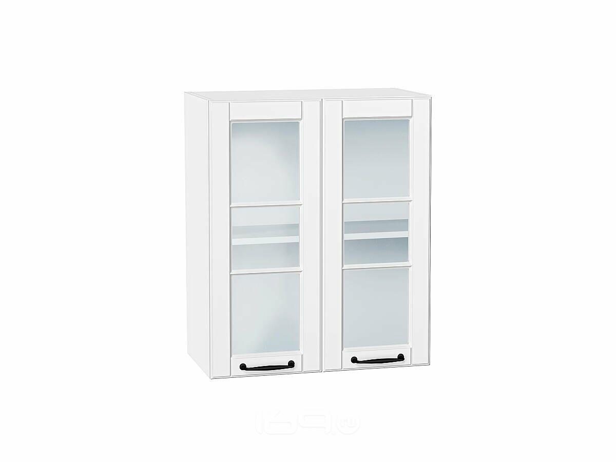Шкаф верхний с 2-мя остекленными дверцами Дублин Special White/Белый 716*600*318
