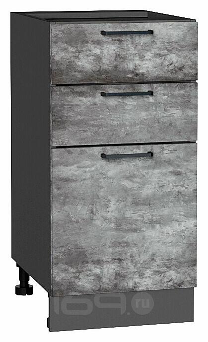 Шкаф нижний с 3-мя ящиками Флэт Temple Stone 2S/Graphite 816*400*478