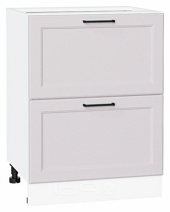 Шкаф нижний с 2-мя ящиками Барселона Кашемир Белый 816*600*484