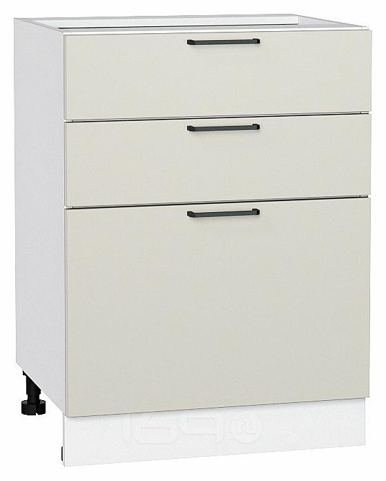 Шкаф нижний с 3-мя ящиками Флэт Cashmere In 2S/Белый 816*600*478
