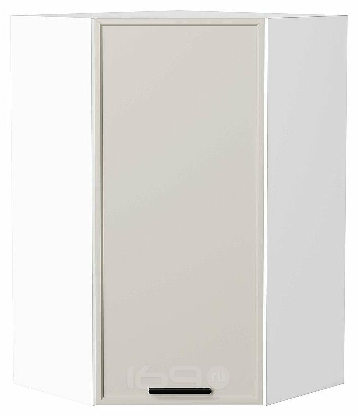 Шкаф верхний угловой Фрейм Cream Silk Белый 920*600*600