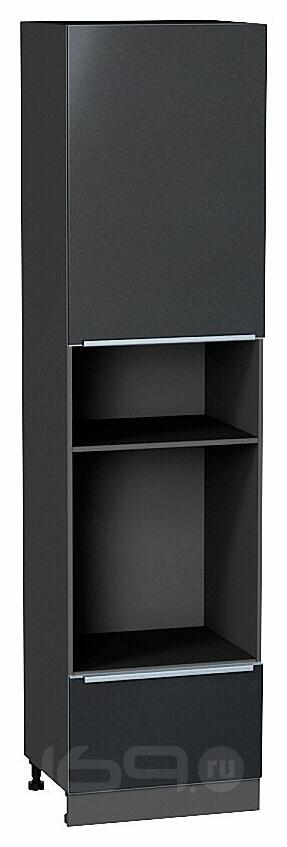 Шкаф пенал с 1-ой дверцей и ящиком под технику Фьюжн Anthracite Graphite 2336*600*576