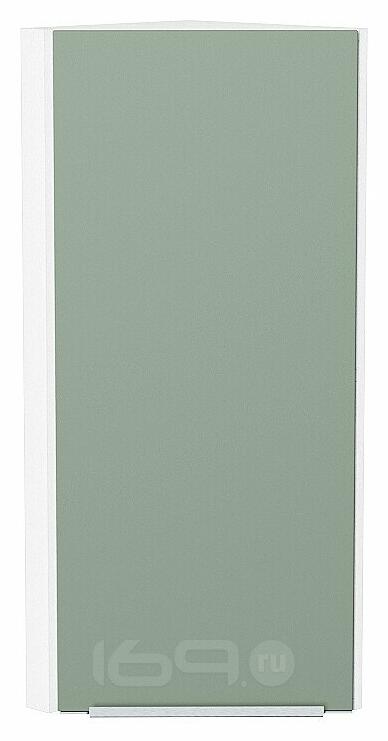 Шкаф верхний торцевой Фьюжн Silky Mint Белый 920*300*306