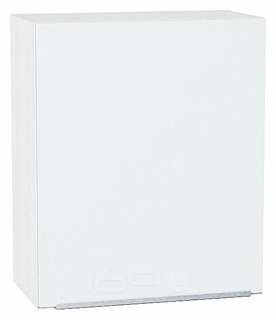 Шкаф верхний с 1-ой дверцей Фьюжн Silky White Белый 716*600*320
