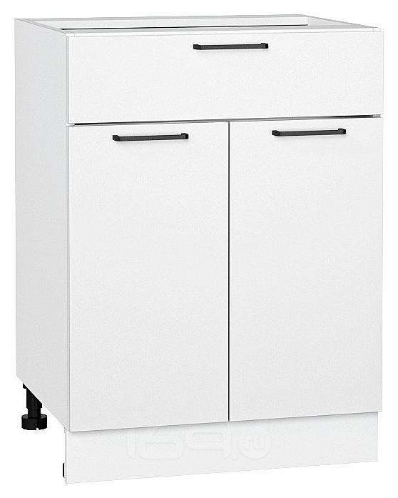Шкаф нижний с 2-мя дверцами и ящиком Флэт White In 2S/Белый 816*600*478