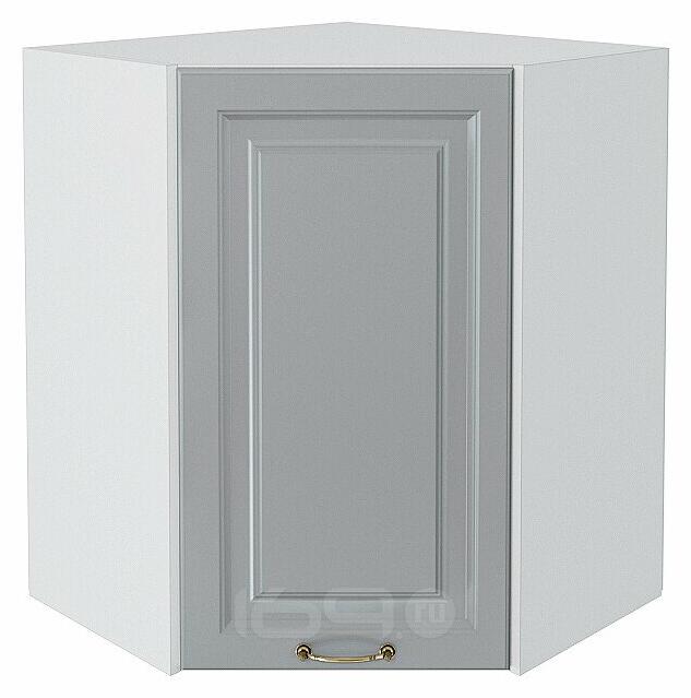 Шкаф верхний угловой Ницца Графит Белый 716*600*600