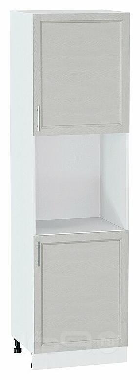 Шкаф пенал с 2-мя дверцами под технику Сканди Cappuccino Softwood Белый 2132*600*576