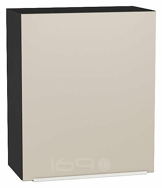Шкаф верхний с 1-ой дверцей Фьюжн Cream Silk/Graphite 716*600*320