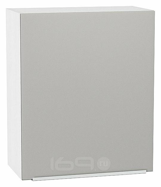 Шкаф верхний с 1-ой дверцей Фьюжн Silky Light Grey Белый 716*600*320