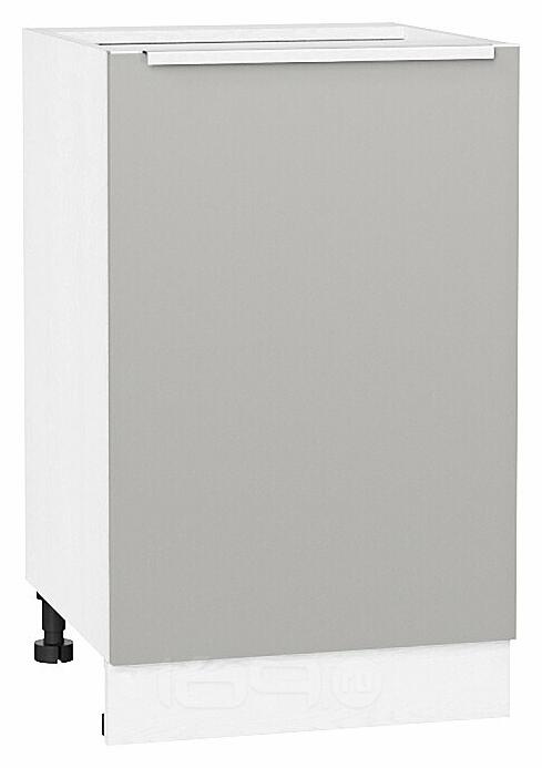 Шкаф нижний с 1-ой дверцей Фьюжн Silky Light Grey Белый 816*500*480