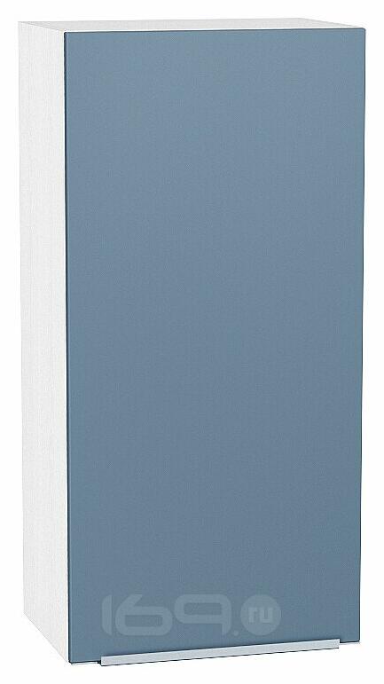 Шкаф верхний с 1-ой дверцей Фьюжн Silky Blue Белый 920*450*320