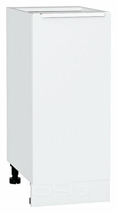 Шкаф нижний с 1-ой дверцей Фьюжн Silky White Белый 816*350*480