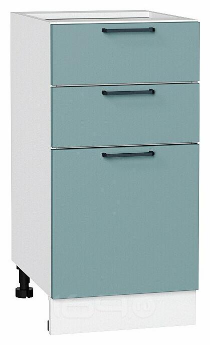 Шкаф нижний с 3-мя ящиками Флэт Grey-green In 2S/Белый 816*400*478