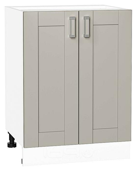Шкаф нижний с 2-мя дверцами Лофт Grey Silk/Белый 816*600*480