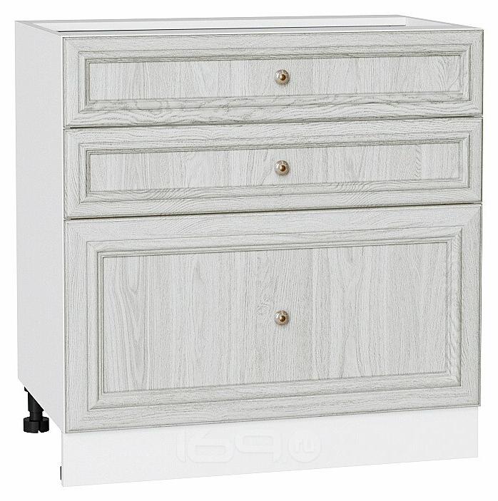 Шкаф нижний с 3-мя ящиками Шале White Dreamline Белый 816*800*480