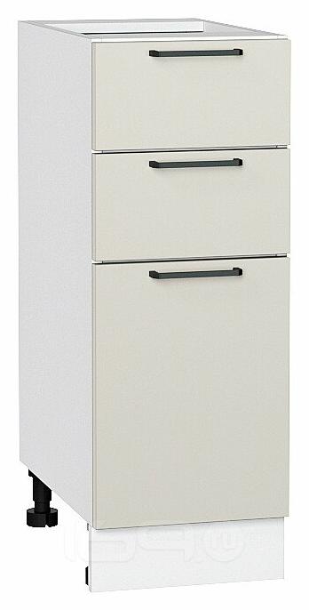 Шкаф нижний с 3-мя ящиками Флэт Cashmere In 2S/Белый 816*300*478