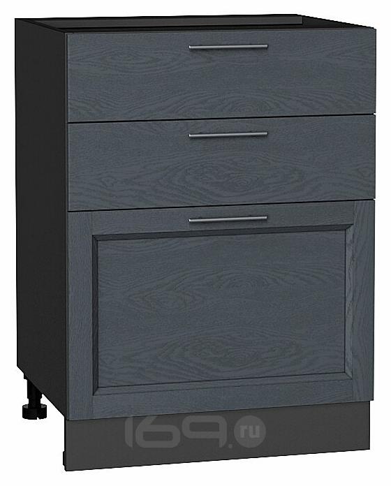 Шкаф нижний с 3-мя ящиками Сканди Graphite Softwood Graphite 816*600*480