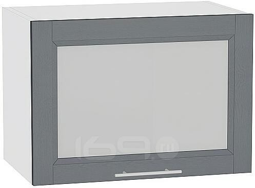 Шкаф верхний горизонтальный остекленный Сканди ВГ 500 Graphite Softwood-Белый