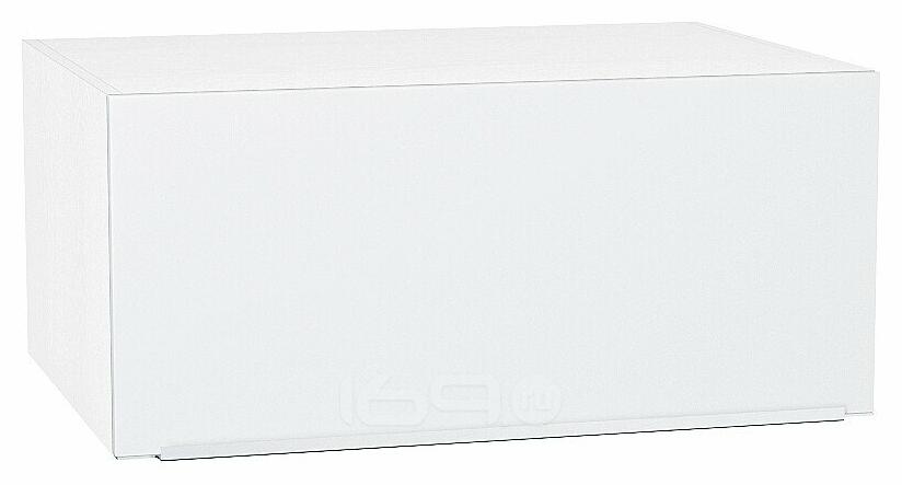 Шкаф верхний горизонтальный глубокий Фьюжн Silky White Белый 358*800*576