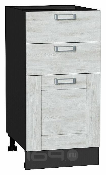 Шкаф нижний с 3-мя ящиками Лофт Nordic Oak/Graphite 816*400*480